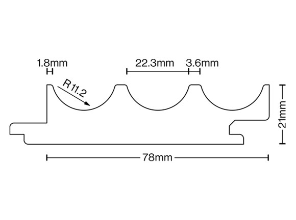 contour lining board isthmus gp interior tas oak 2700x78x21